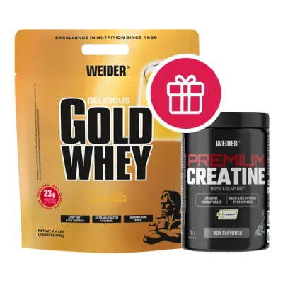 Pudră proteică Weider Gold Whey, 2 kg, milk-chocolate