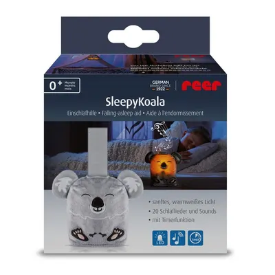 Jucarie din plus Reer pentru somn Sleepy Koala cu lumina de veghe si muzica pentru bebelusi