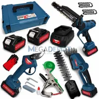 Set Scule cu acumulator 48v, Mini drujba electrica, foarfeca crengi, masina tuns gard viu, aparat fita vie Campion CMP1830