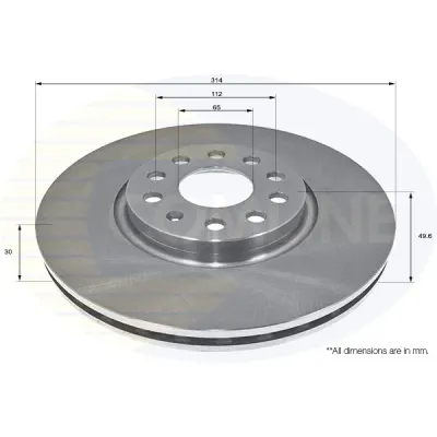 Disc frana COMLINE ADC2601V