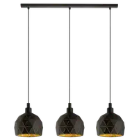 Lampa suspendata ROCCAFORTE negru, gold 220-240V,50/60Hz