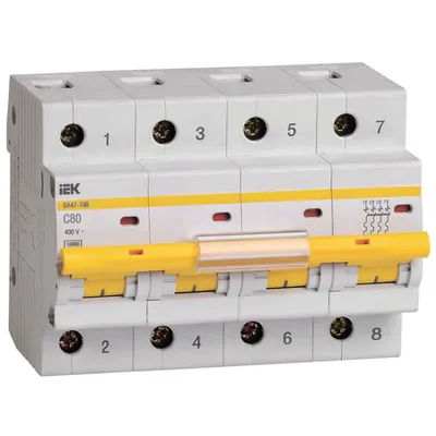 Siguranta automata VA47-100 4P 80A 10kA curba C