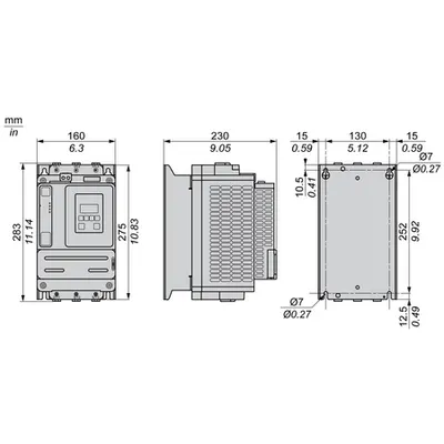 Softstarter Altivar ATS430, 75A, 208 V c.a. la 600V, control 110 A la 230 V c.a.