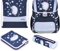 Set școlar Herlitz Loop Plus - Unicorn Dreams, ghiozdan două penare și un săculeț