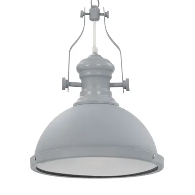 vidaXL Lustră, gri, rotundă, E27