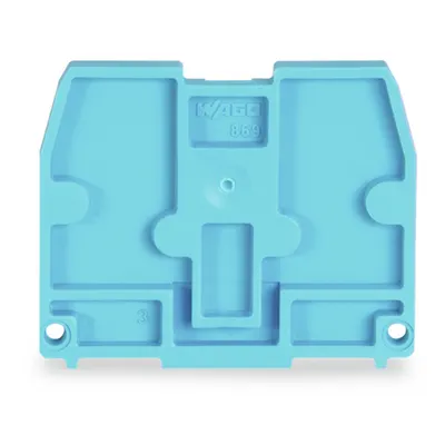 End plate; for terminal blocks with snap-in mounting foot; 2.5 mm thick; blue