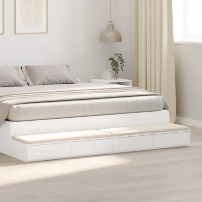 vidaXL Sertare pentru pat Alb 200 x 36,5 x 16,5 cm Lemn prelucrat