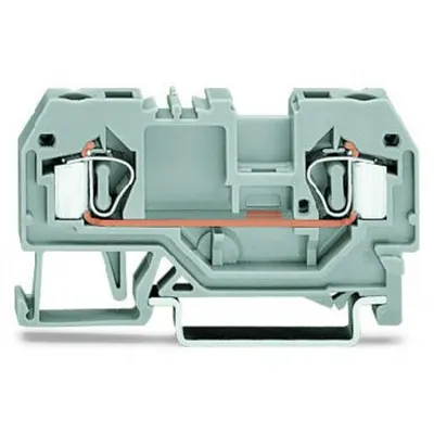 2-conductor through terminal block; 4 mm²; center marking; for DIN-rail 35 x 15 and 35 x 7.5; CAGE CLAMP®; 4,00 mm²; orange