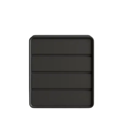 Comodă din MDF și piele PU – 4 sertare, 55x40x81 cm-DarkGray