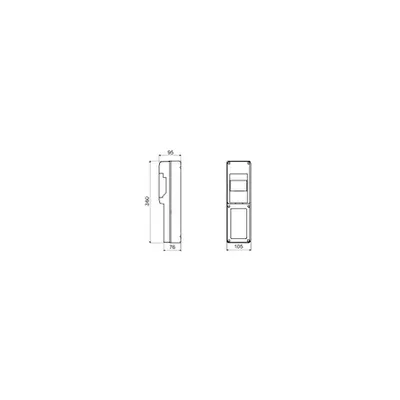 Board pentru Fix Priza de Curent Compact - Unwired - 1 pentru Combibloc 16 Flange / 32a