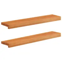 vidaXL Pervazuri 2 buc. Maro deschis 70 x 15 x 2 cm Lemn de fag masiv