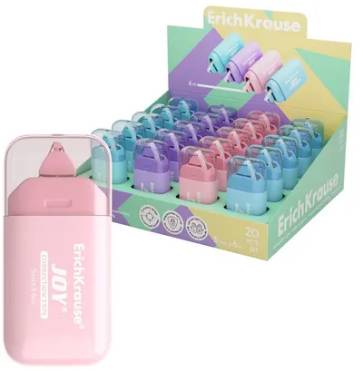 Bandă corectoare Erich Krause Joy - Pastel, 5 mm х 8 m, sortiment