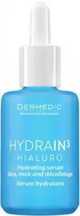 Dermedic Hydrain3 Hialuro Ser hidratant pentru față, gât și decolteu, 30 ml