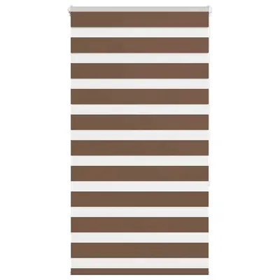 vidaXL Jaluzea tip zebra maro lățime țesătură 70,9 cm poliester