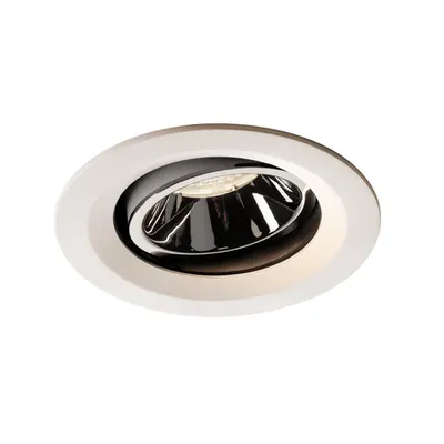 Spot incastrat, NUMINOS MOVE M Ceiling lights, white Indoor LED recessed ceiling light white/chrome 4000K 55° rotating and pivoting