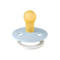 Suzeta fosforescenta Bibs Colour Glow Latex tetina rotunda 0 luni + Baby Blue