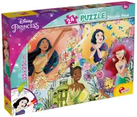 Puzzle cu două fețe Lisciani de colorat din 24 piese - Prințese