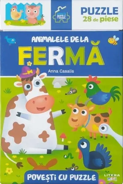 Povești cu puzzle. Animalele de la fermă - Hardcover - Anna Casalis