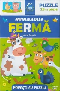 Povești cu puzzle. Animalele de la fermă - Hardcover - Anna Casalis