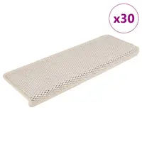 Gossi covorase scari autoadezive, 30 buc., crem, 65x21x4 cm, sisal