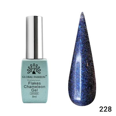 Oja semipermanenta Flakes Chameleon 8ml, 228 Engros