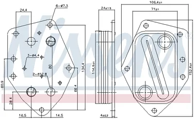 Radiator ulei termoflot potrivit ALFA ROMEO MITO; FIAT 500, 500 C, 500L, PANDA, PUNTO; LANCIA YPSILON 0.9 0.9CNG 05.11