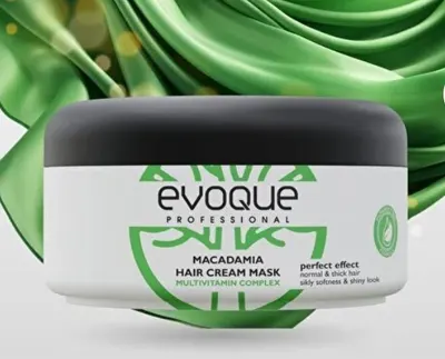 Masca de par cu ulei de Macadamia Travel Size EVOQUE USA, 50 ml - Nutritie intensa pentru par gros si cret, fara parabeni