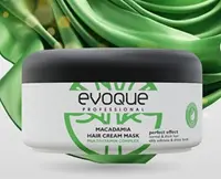 Masca de par cu ulei de Macadamia Travel Size EVOQUE USA, 50 ml - Nutritie intensa pentru par gros si cret, fara parabeni