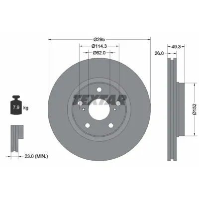 Disc frana TEXTAR 92163903