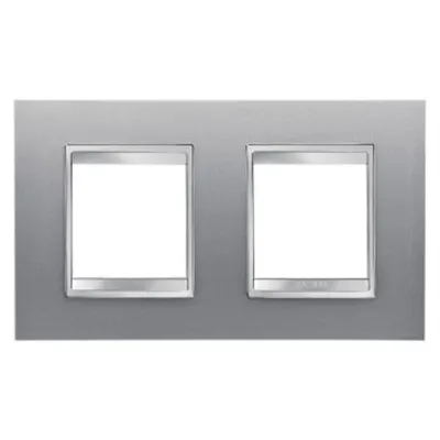 Placa ornament CProiector HORUS LUX international - IN PAINTED TECHNOPOLYMER - 2+2 modul HORIZONTAL - TITANIUM - CProiector HORUS