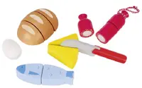 Set din lemn Goki - Dulciuri cu velcro