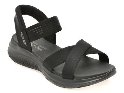 Sandale SKECHERS negre, ULTRA FLEX 3.0, din material textil