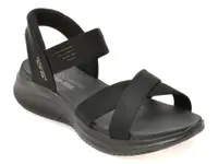 Sandale SKECHERS negre, ULTRA FLEX 3.0, din material textil