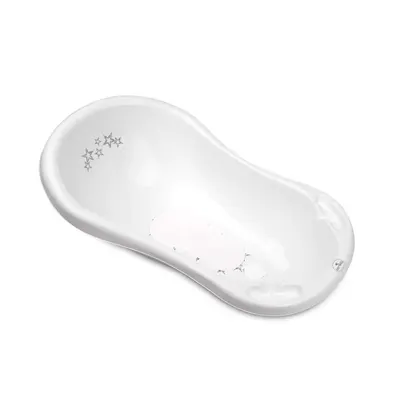 Cadita de baie cu scurgere Lorelli Classic Little Stars 84 cm White