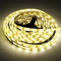 Banda LED decor exterior, 12V, dublu adeziva, lumina calda 2700K, lungime 5 m, alimentare la retea