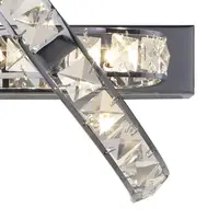 Aplica Eternity 3 Light Wall Bracket Clear Faceted Crystal and Polished Chrome