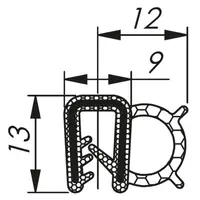 Cheder 2,0 RAL 9005 rola neagra 100m