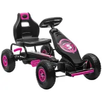HOMCOM Go Kart a Pedali per Bambini 5-12 Anni Sedile Regolabile Ruote in Gomma | Aosom Romania