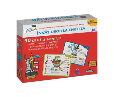 Învăț ușor la engleză (nivel începător) - hărți mentale - Hardcover - Stéphanie Eleaume-Lachaud