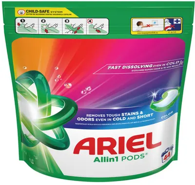 Capsule de rufe Ariel - Color, All in One Pods, 44 spălări