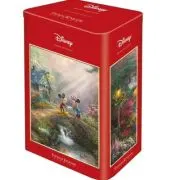 Puzzle 500 piese Thomas Kinkade - Disney - Mickey si Minnie, cutie metalica, 500 piese, Schmidt