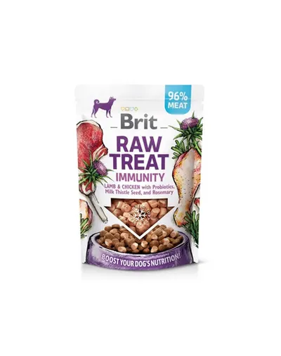 BRIT Recompensa Raw Treat Freeze Dried Immunity 40 g miel si pui liofilizat cu probiotice pentru caini