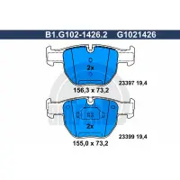 Set placute frana, frana disc GALFER B1.G102-1426.2