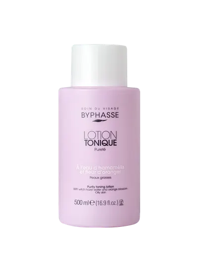 Lotiune tonica pentru ten gras cu Apa Hamamelis si Floare de portocal, 500ml, Byphasse