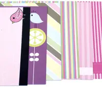 Hârtie de scrapbooking de designer Em Art - 6 modele x 2 foi, 20.3 x 20.3 cm, roz