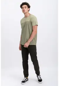 Tricou unisex cu imprimeu grafic - Verde sparanghel