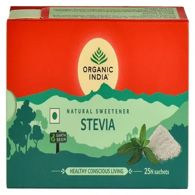 Stevia 25 plicuri | Hipocaloric & Fără Zahăr | Organic India