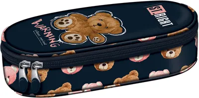 Penar școlar oval St. Right Teddy Bear - Cu 1 fermoar
