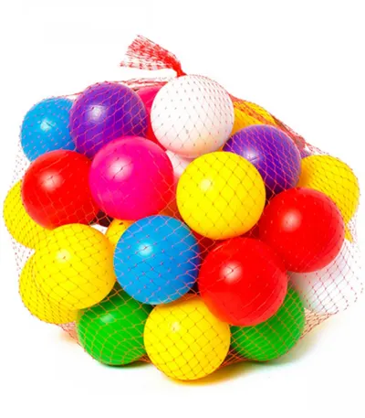 Set bile colorate din plastic 40 piese 7 cm