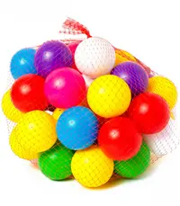 Set bile colorate din plastic 40 piese 7 cm